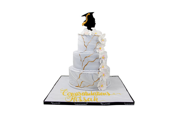 Three-Tiered Graduation Cake - كيكة يوم ميلاد