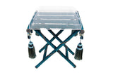Green Velvet Folding Stand with Acrylic Tray ستاند  أخضر قابل للطي مع صينية أكريليك