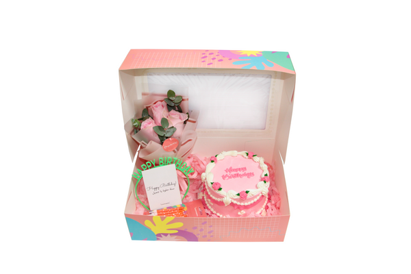 Cake and Flower Box I - I علبه كيك + ورد