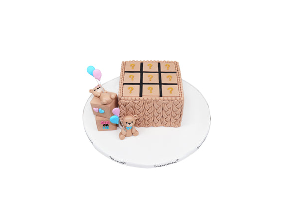 Gender Reveal Box Cake  كيكه تحديد جنس المولود