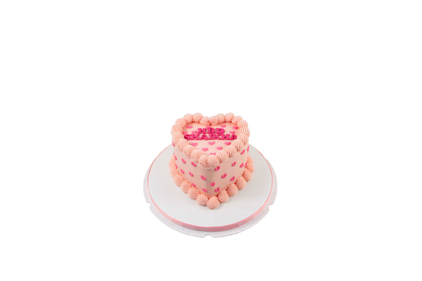 Pink Heart-Shaped Birthday Cake - كيكة يوم ميلاد