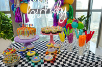 Happy Birthday Table and Balloon Arrangement طاوله عيد ميلاد