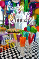 Happy Birthday Table and Balloon Arrangement طاوله عيد ميلاد