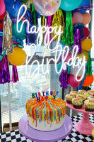 Happy Birthday Table and Balloon Arrangement طاوله عيد ميلاد