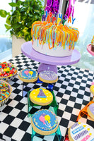 Happy Birthday Table and Balloon Arrangement طاوله عيد ميلاد