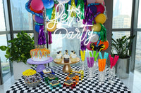 Let's Party Table and Balloon Arrangement  طاولة هيا نحتفل
