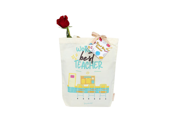 World Best Teacher Gift Package Bag حقيبة هدايا لأفضل معلمة في العالم