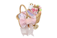 Wooden Crib Chocolate Arrangement - Baby Girl  ترتيب شوكولاتة على شكل سرير خشبي – لمولودة بنت