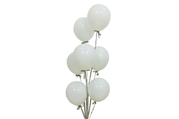 Set of 7 Pastel Green Balloons (Pastel Green Striped Bow) -  مجموعة من 7 بالونات بلون أخضر فاتح (فيونكة مخططة باللون الأخضر الفاتح)