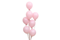 Set of 7 Pink Balloons (Pink Striped Bow) - مجموعة من 7 بالونات وردية (فيونكة مخططة باللون الوردي)