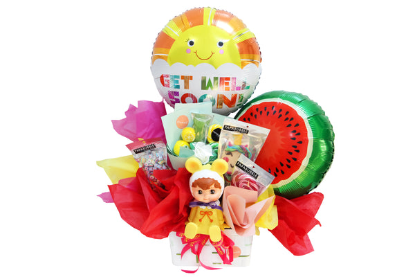 Get Well Soon Hamper (Yellow) - سله التمني بالشفاء ( أصفر )