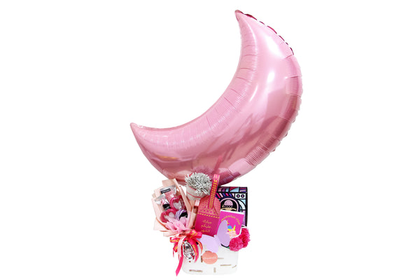 Pink Crescent Moon Hamper  سله الهلال الوردي