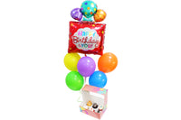 Happy Birthday Balloon & Cupcake Combo - كومبو هابي بيرثدي ميني كيك وبالونات