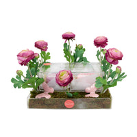 Acrylic Box with Cake and Artificial Flowers II- صينيه اكريليك مع كيك و ورد صناعي