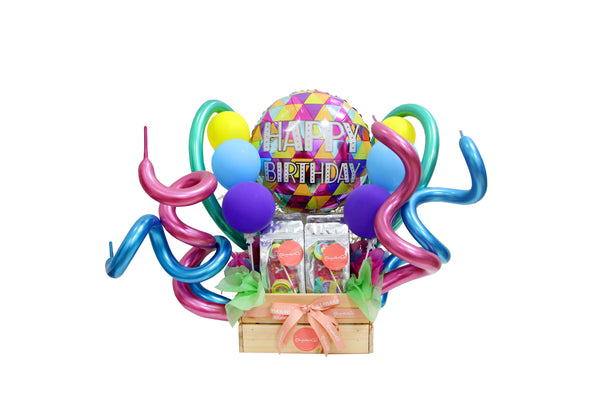 Birthday Balloons Gift Wooden Box - هديه يوم ميلاد