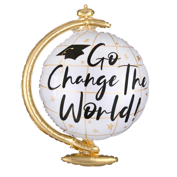 Go Change the World Globe Balloon -  بالونات الفويل