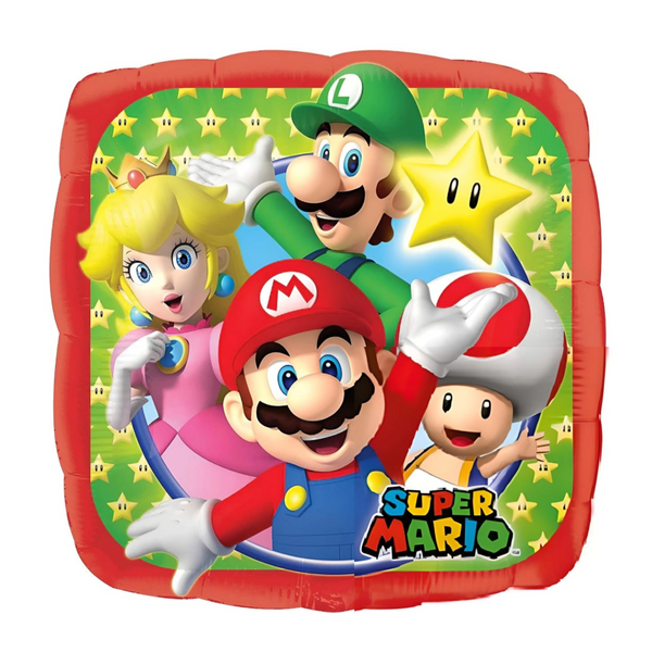 Mario Bros. Square Foil Balloon - بالون على شكل شخصيه كرتونيه