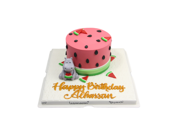 Watermelon Hipo Birthday Cake كيكة يوم ميلاد