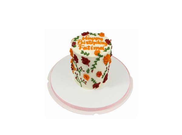 Bright Flowery Birthday Cake - كيكة يوم ميلاد
