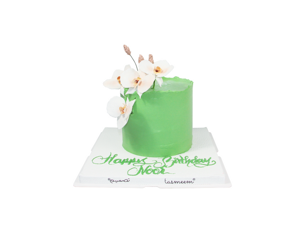 Orchid Flowers Birthday Cake -كيكة يوم ميلاد