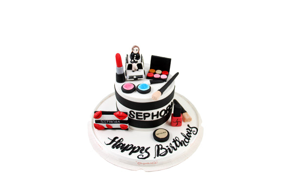 Makeup-Theme Birthday Cake - كيكة يوم الميلاد