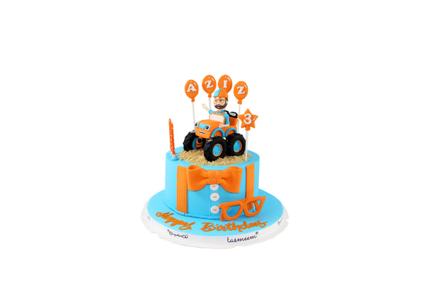 Monster Orange Truck Birthday Cake - كيكة يوم ميلاد