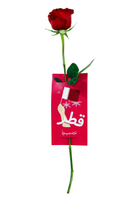 Single Red Rose with Card I ورده مع بطاقة بتصميم اليوم الوطني