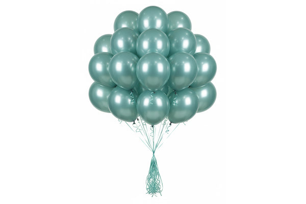 Set of 20 - Chrome Green Balloon مجموعه ٢٠ بالونة كروم أخضر