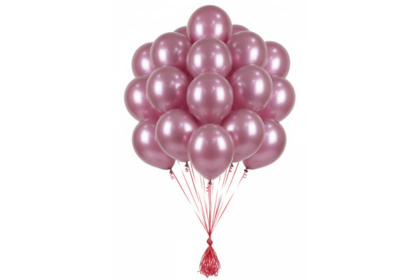 Set of 20 - Chrome Red Balloon مجموعه ٢٠ بالونة كروم أحمر