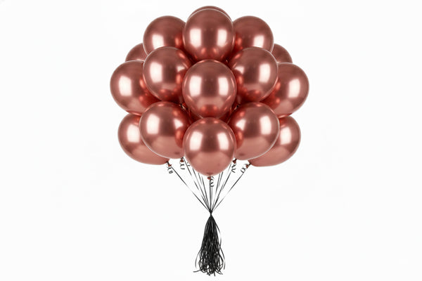 Set of 20 - Chrome Rose Gold Balloon مجموعه ٢٠ بالونة كروم روز جولد
