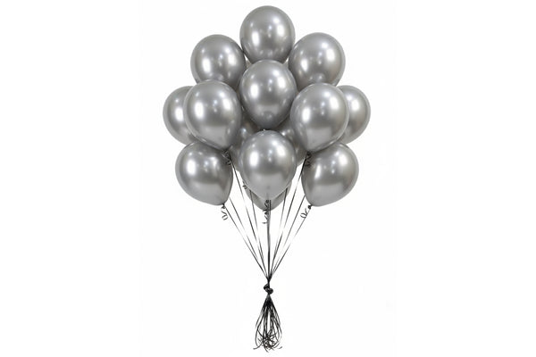 Set of 20 - Chrome Silver Balloon مجموعه ٢٠ بالونة كروم فضي