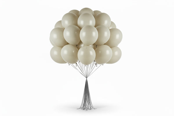 Set of 20 - Ivory Balloon مجموعه من ٢٠ بالون – عاجي