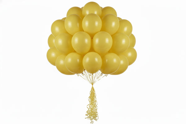 Set of 20 - Retro Lemon Yellow Balloon مجموعه من ٢٠ بالون – أصفر ليموني ريترو