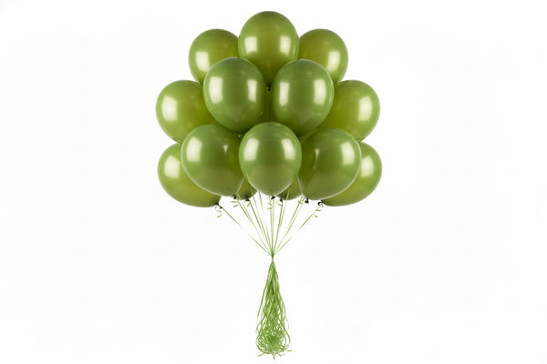 Set of 20 - Retro Olive Green Balloon مجموعه من ٢٠ بالون – أخضر زيتوني ريترو