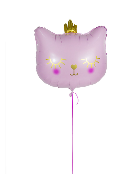 Cat Shaped Foil Balloon (Pink)-بالونة على شكل قطه
