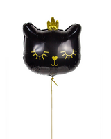 Cat Shaped Foil Balloon (Black)-بالونة على شكل قطه