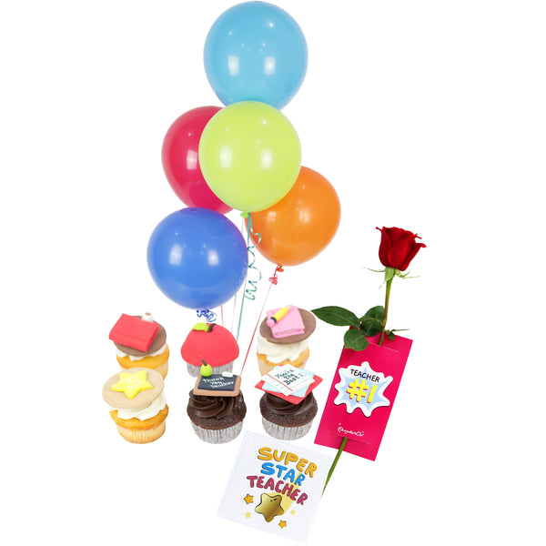 Super Star Teacher Cupcake Combo مجموعه كب كيك "ليوم المعلم"