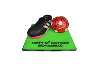 Football and Shoe Birthday Cake- كعكة عيد ميلاد كرة القدم