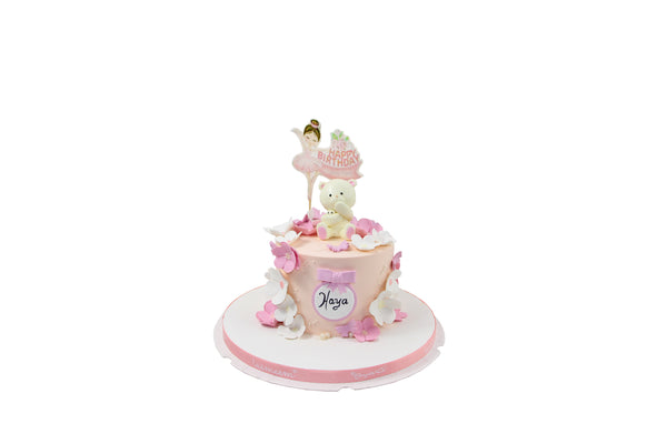 Bear & Ballerina Birthday Cake - كيكة يوم ميلاد
