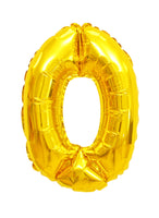 zero shaped foil balloon بالونه رقم صفر لون ذهبي