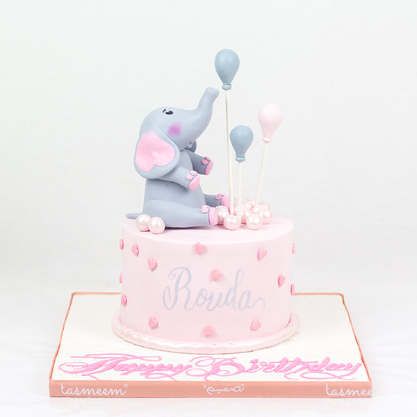 Baby Elephant Birthday Cake I - كيكة الفيل