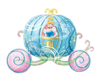 Cinderella Carriage Foil Balloon-بالون على شكل شخصيه كرتونيه
