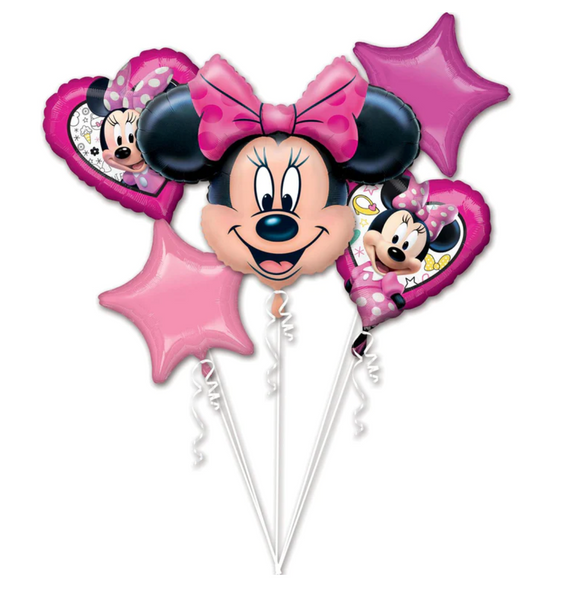 Minni Mouse Foil Balloon Bouquet-بالون على شكل شخصيه كرتونيه