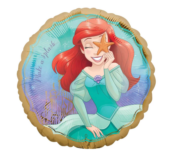 Princess Ariel Round Foil Balloon-بالون على شكل شخصيه كرتونيه