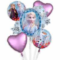 Frozen Foil Balloon Bouquet-بالون على شكل شخصيه كرتونيه