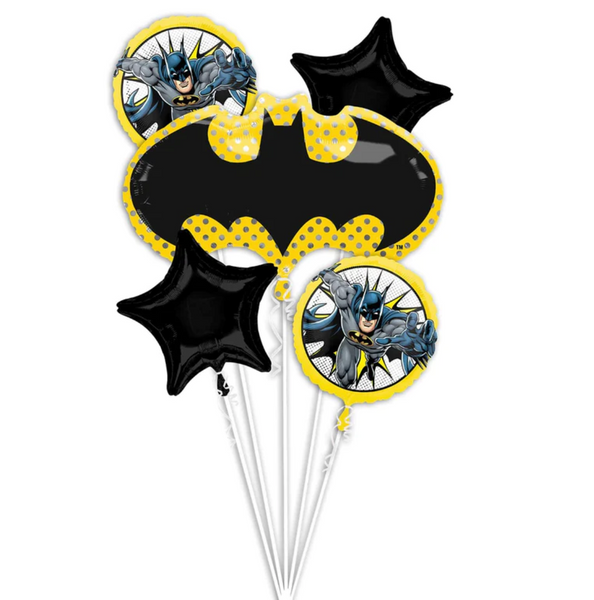 Batman Foil Balloon Bouquet-بالون على شكل شخصيه كرتونيه