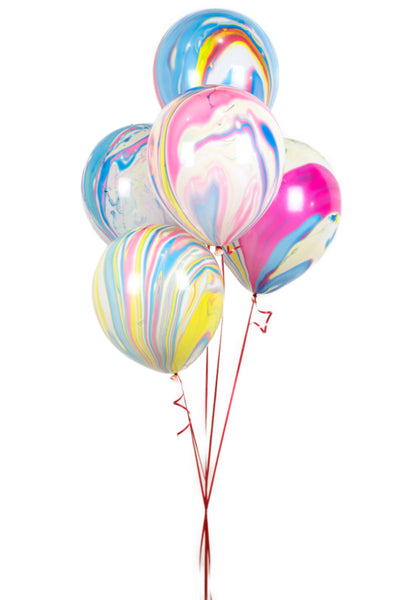 A set of 5 Latex Balloons  عدد ٥ بالونات لاتكس رخاميه