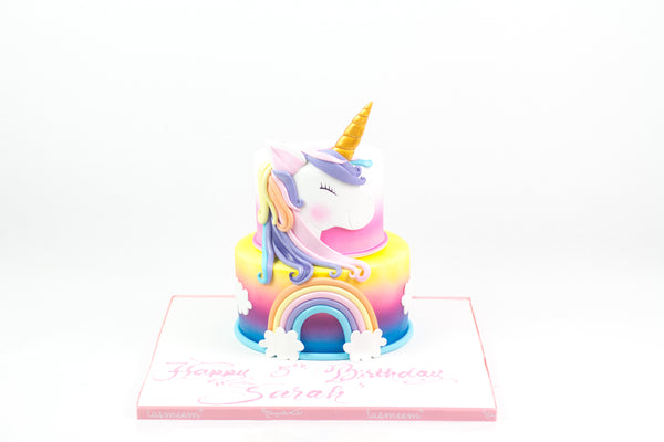 Two-Layered Unicorn Cake  كيكة اليونيكورن