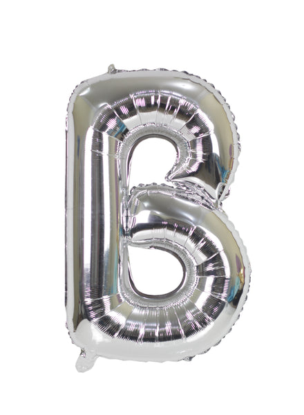 Letter "B" Silver Foil Balloon -حرف B سيلفر فويل بالون