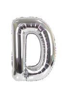 Letter "D" Silver Foil Balloon -حرف D سيلفر فويل بالون